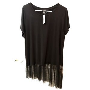 Torrid Asymmetric Lace Hem T-shirt